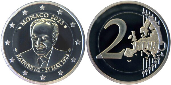 2 euro (100° anniversario della nascita di Ranieri III)