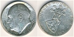 100 kroner (25° anniversario del regno di Re Olav)