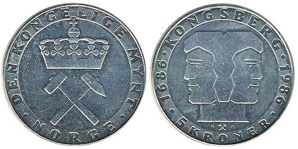 5 kroner (300° anniversario della Zecca)