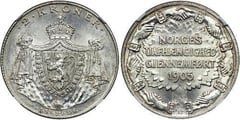 2 kroner (Primo anniversario dell'indipendenza norvegese)