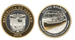 20 balboas (Primer tránsito por el Canal de Panamá en 1914)