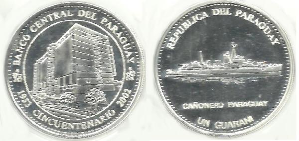 1 guaraní (50° anniversario della Banca Centrale)