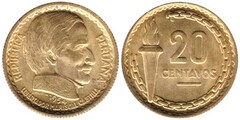 20 centavos (100 anni di abolizione della schiavitù in Perù del Presidente Ramon Castilla)