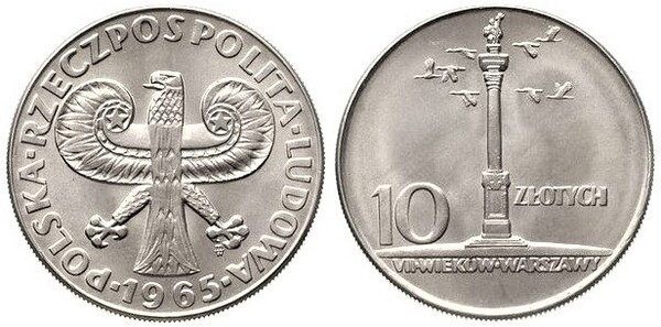 10 zlotych (700° anniversario di Varsavia)