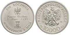 10.000 zlotych (200 anni di Costituzione)