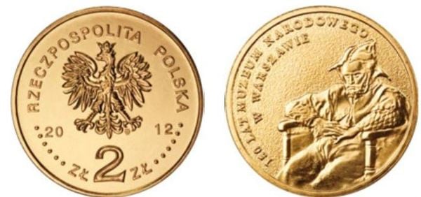 2 zlote (150° anniversario del Museo Nazionale di Varsavia)