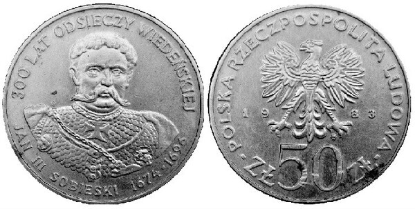 50 zlotych (Re Giovanni III Sobieski)