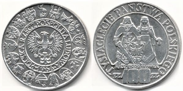 100 zlotych (Millennio polacco)