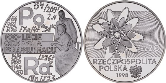 20 złotych (Scoperta del polonio e del radio)