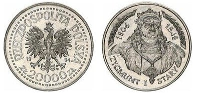 20.000 zlotych (Zygmunt I Stary - Il Vecchio)