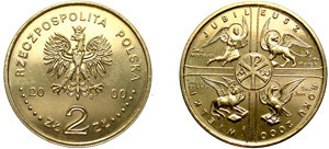 2 zlote (Giubileo 2000)