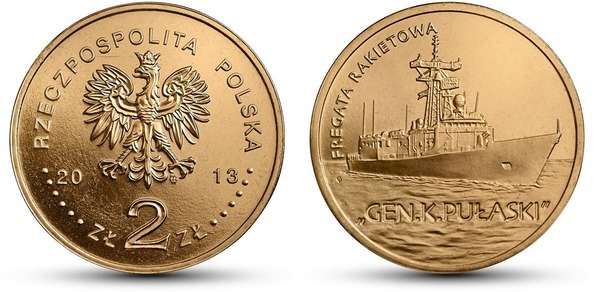 2 zlote (La fregata General K. Pulaski)