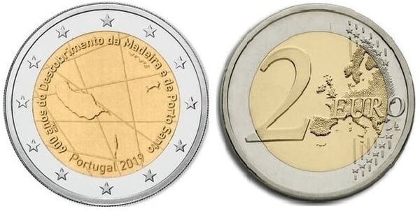 2 euro (600° anniversario della scoperta di Madeira e Porto Santo)