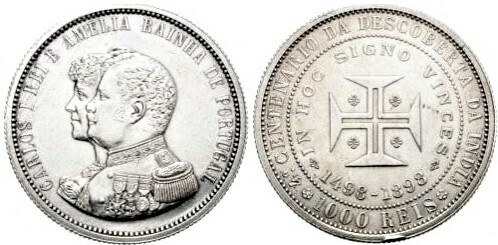 1000 reis  (400° anniversario della scoperta dell'India)