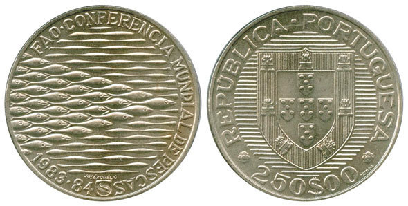 250 escudos (Conferenza mondiale della pesca della FAO)