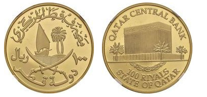 100 riyals (Banca centrale del Qatar)