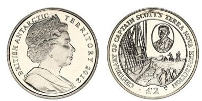 2 sterline (Centenario della spedizione di Scott a Terra Nova)