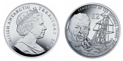 2 sterline (Centenario della Spedizione Imperiale Transantartica)