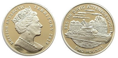 2 sterline (varo della nave da esplorazione artica RRS Sir David Attenborough)