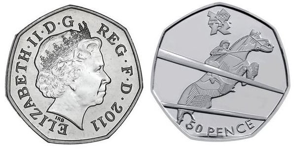 50 pence (Olimpiadi di Londra 2012-Equitazione)