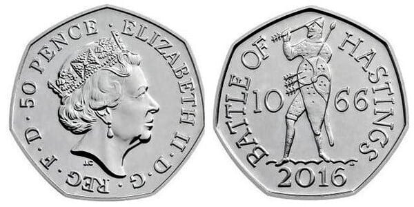 50 pence (950° anniversario della battaglia di Hastings)