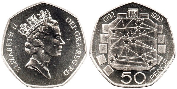 50 pence (Presidenza britannica della Comunità europea 92-93)