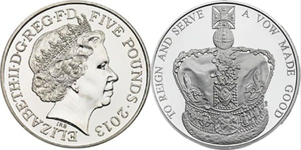 5 pounds (60° anniversario dell'incoronazione della Regina Elisabetta II)