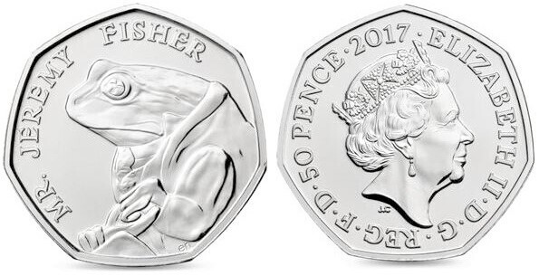 50 pence (Beatrix Potter - Signor Jeremy Fisher)