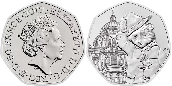 50 pence ( Beatrix Potter - Paddington a Saint Paul)