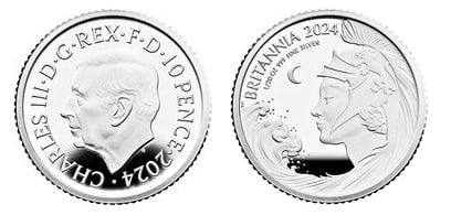 10 penny (1/20 oz di argento Britannia)