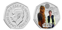 50 penny (Han Solo e Chewbacca-Color)