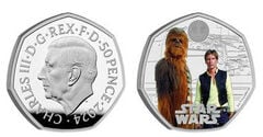 50 pence (Han Solo e Chewbacca-Color)