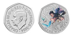 50 pence (Harry Potter-Le chiavi alate-Colore)