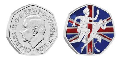 50 penny (Supporto al Team GB e alle Paralimpiadi GB, Parigi 2024-Colore)