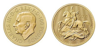 100 sterline (San Giorgio e il Drago; 1oz d'oro fino)