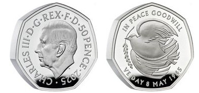 50 pence (Fine della seconda guerra mondiale - Grosso)