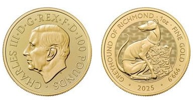 100 libbre (1oz Richmond Greyhound)