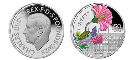 5 sterline (150° anniversario dell'apertura dei grandi magazzini Liberty a Londra)