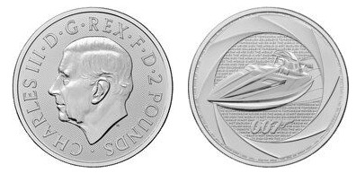 2 sterline (James Bond 60° anniversario)