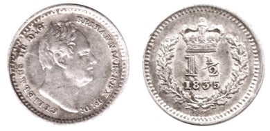 1 penny e mezzo (Guglielmo IV)