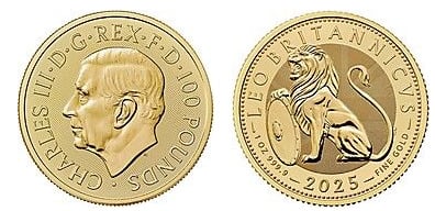 100 libbre (Leone britannico; 1 oz)