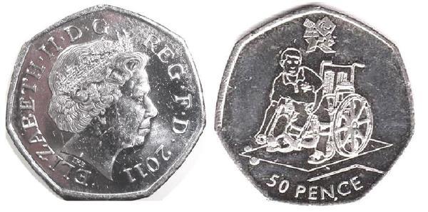 50 pence (Giochi Olimpici di Londra 2012 - Paralimpiadi - Boccia)