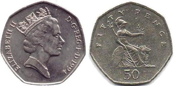 50 pence (Elisabetta II)