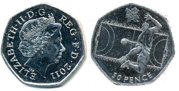 50 pence (Giochi Olimpici di Londra 2012 - Pallamano)