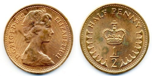 1/2 penny (Elisabetta II)