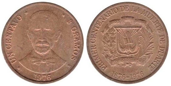 1 centavo (Primo centenario della morte di Duarte)