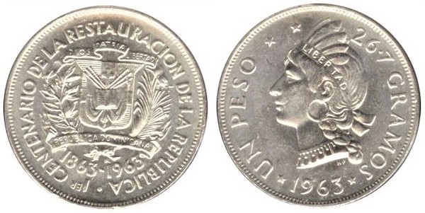 1 peso (Centenario della Restaurazione della Repubblica)