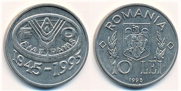 10 lei (50° anniversario della FAO)