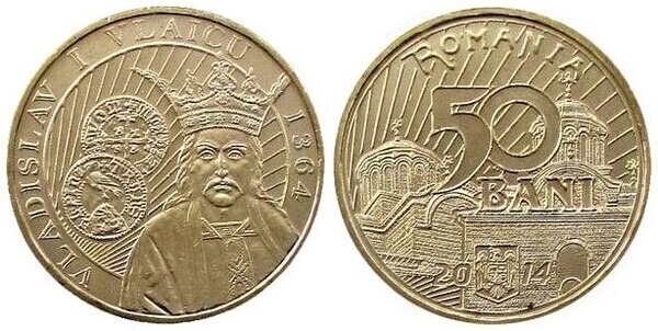 50 bani (650° anniversario del regno di Vladislav I Vlaicu)