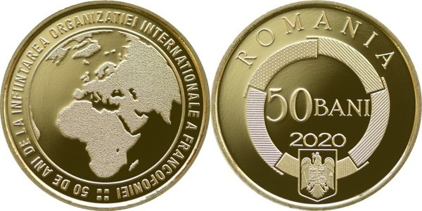 50 bani (50° Anniversario dell'Organizzazione Internazionale della Francofonia)